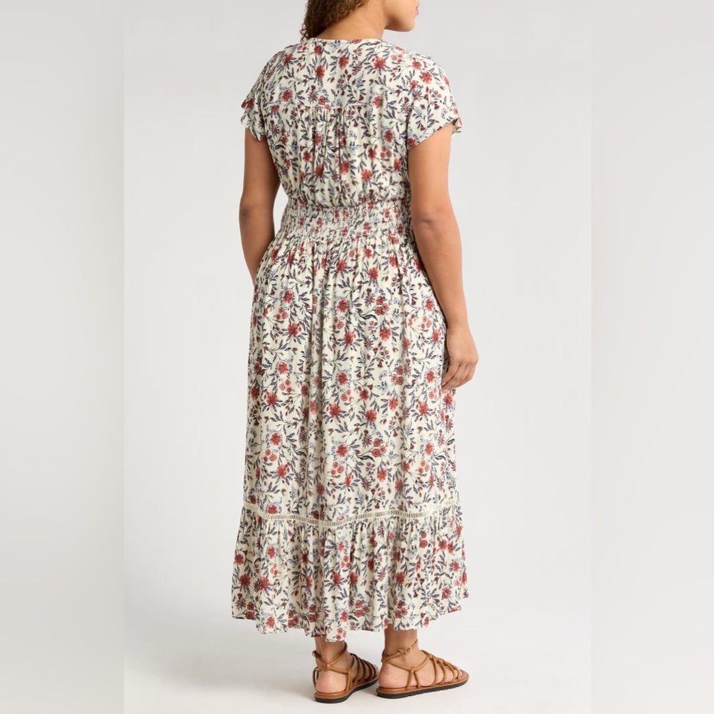 Treasure & Bond Nordstrom Smocked Waist Maxi Dress NWT Size S - Picture 2 of 6